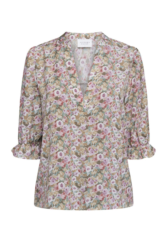 SP Venny SS1 blouse - rosa flowers
