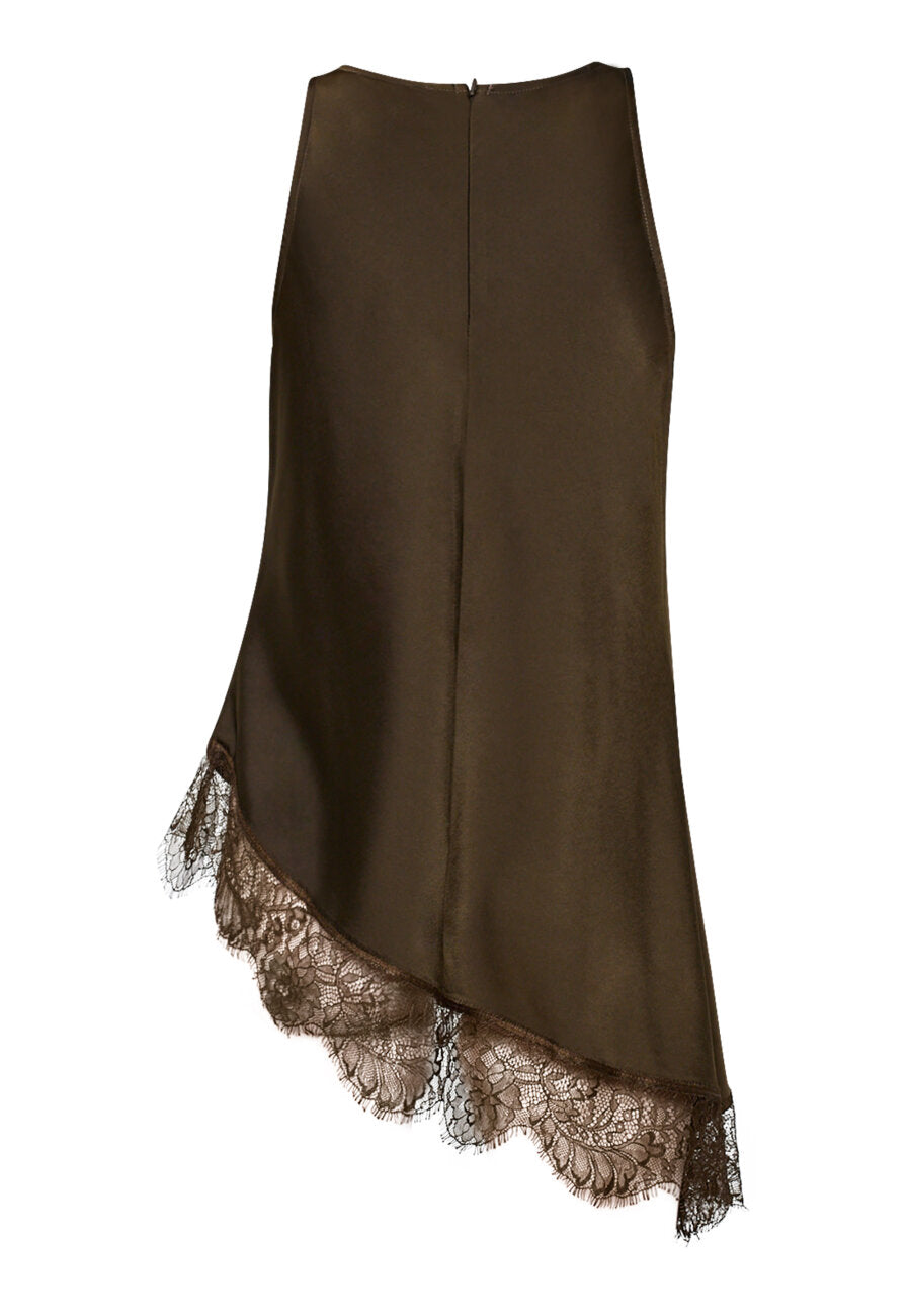 SP VIOL-TA satin top - lang - chocolate
