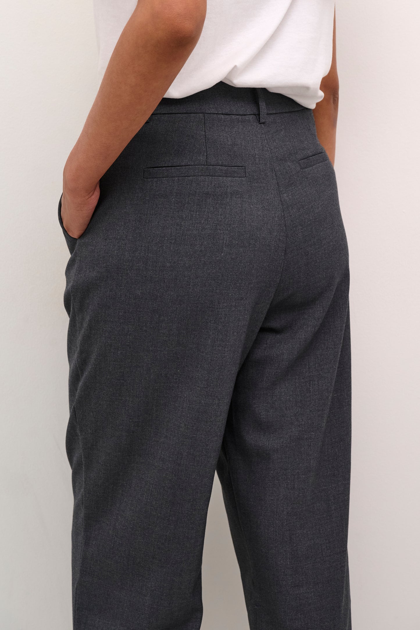 KA Merle 7/8 pants Suiting - dark grey melange