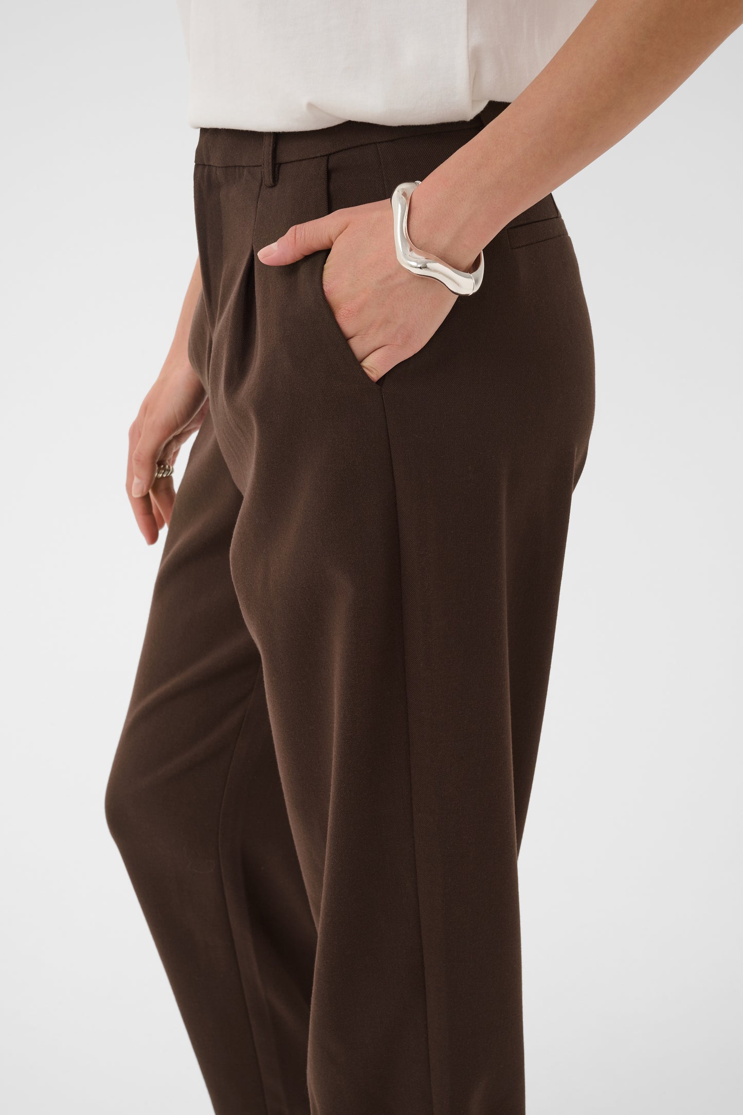 KA Merle 7/8 pants Suiting - Coffee Bean brown
