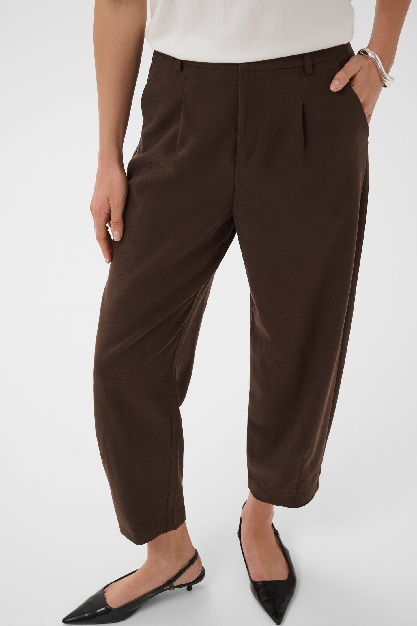 KA Merle 7/8 pants Suiting - Coffee Bean brown