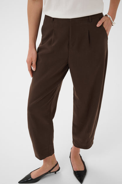 KA Merle 7/8 pants Suiting - Coffee Bean brown