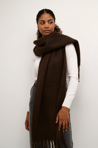 KA Lea Scarf - mørk brun java