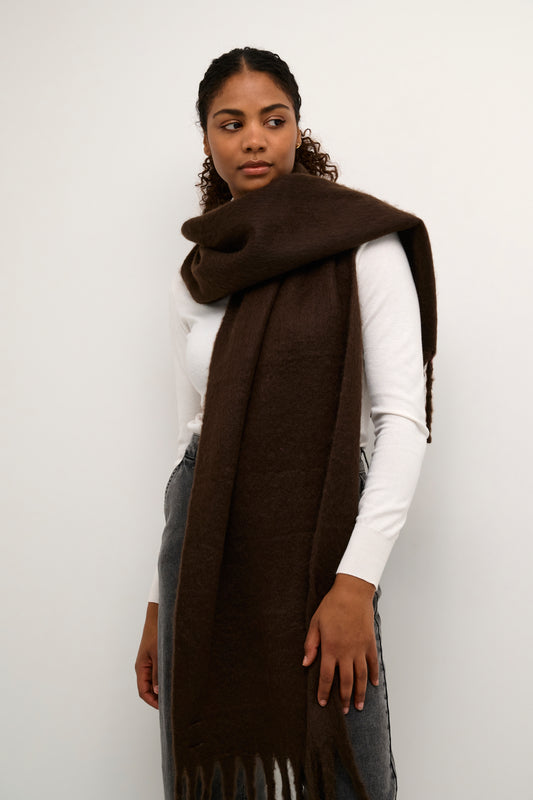 KA Lea Scarf - mørk brun java