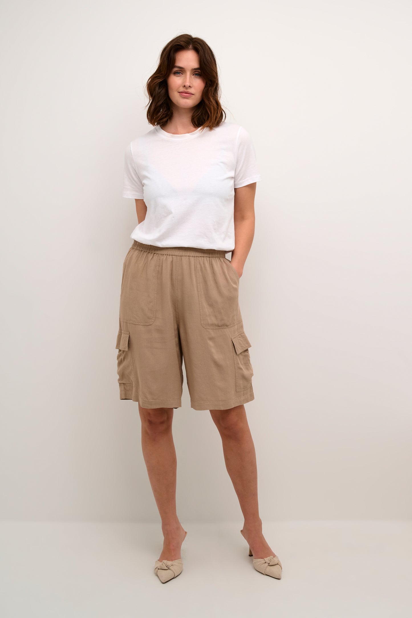 KA Milia Hør shorts – Chinchilla beige