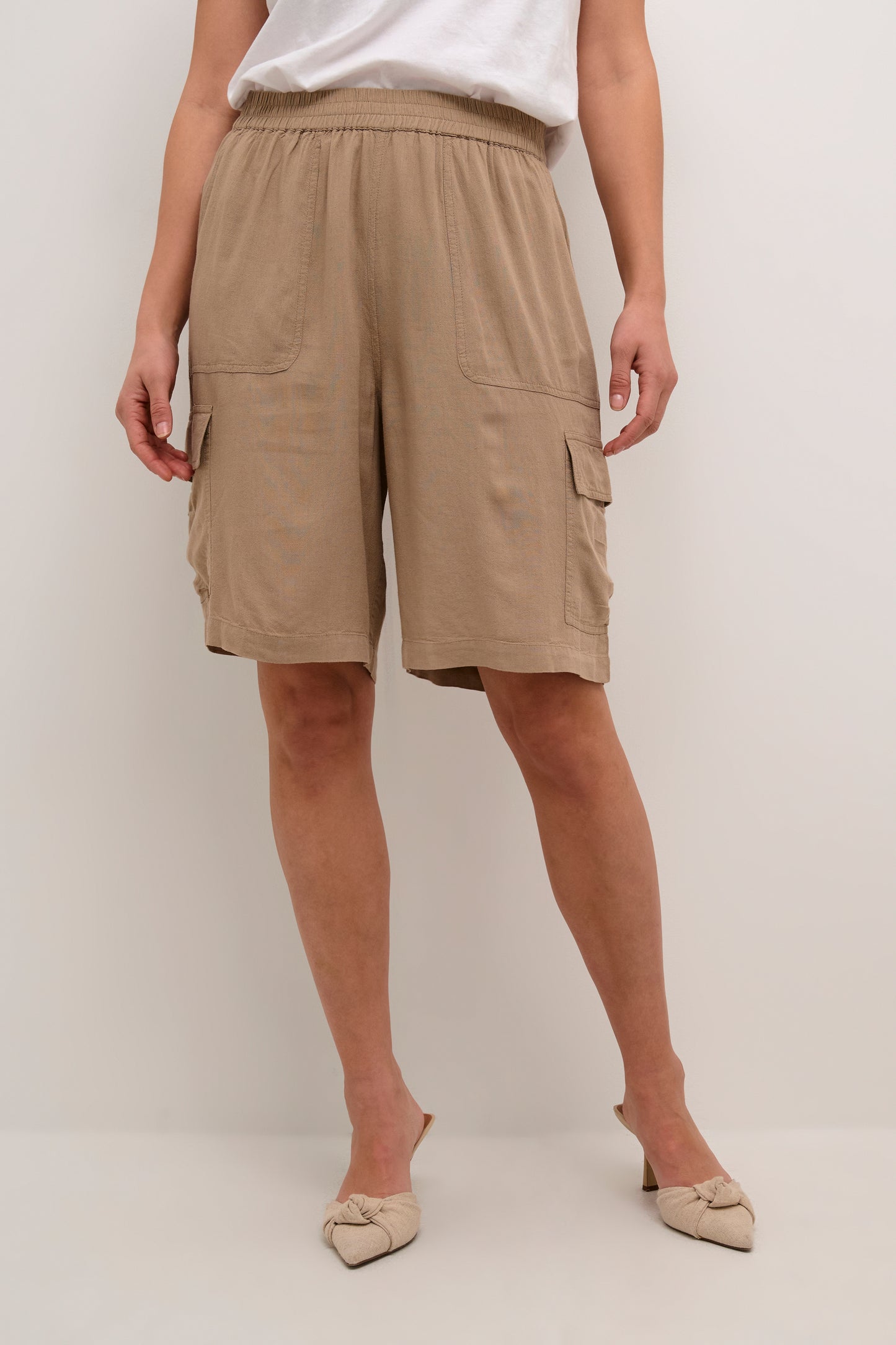 KA Milia Hør shorts – Chinchilla beige