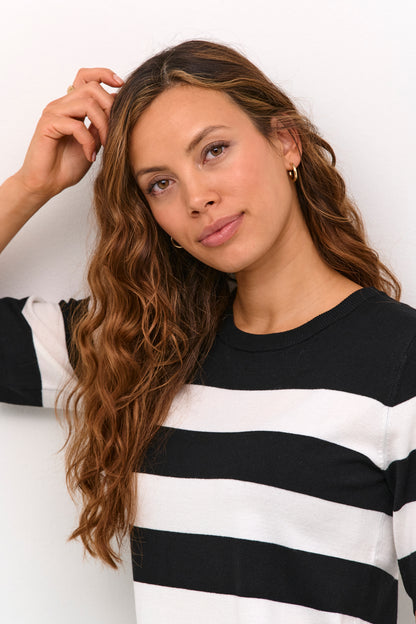 KA Lizza striped knit - black/white