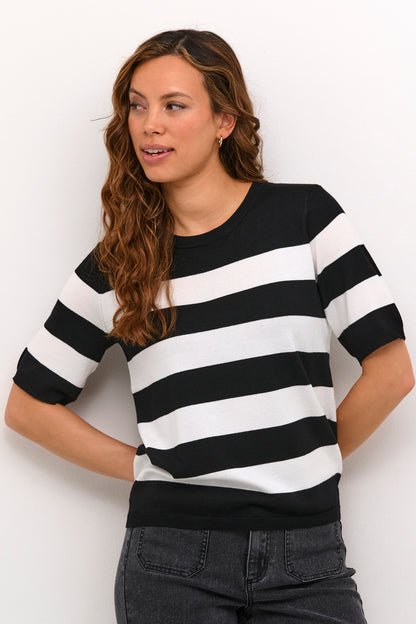 KA Lizza striped knit - black/white