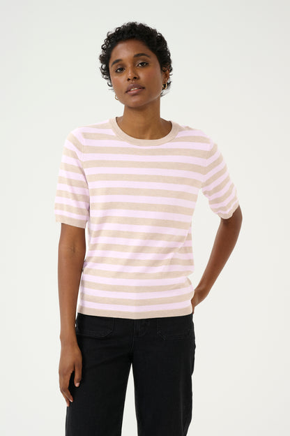 KA Lizza Striped Knit - beige/rosa