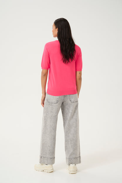 KA Lizza knit O-nech pullover - raspberry