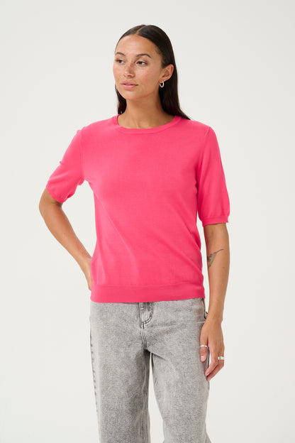 KA Lizza knit O-nech pullover - raspberry