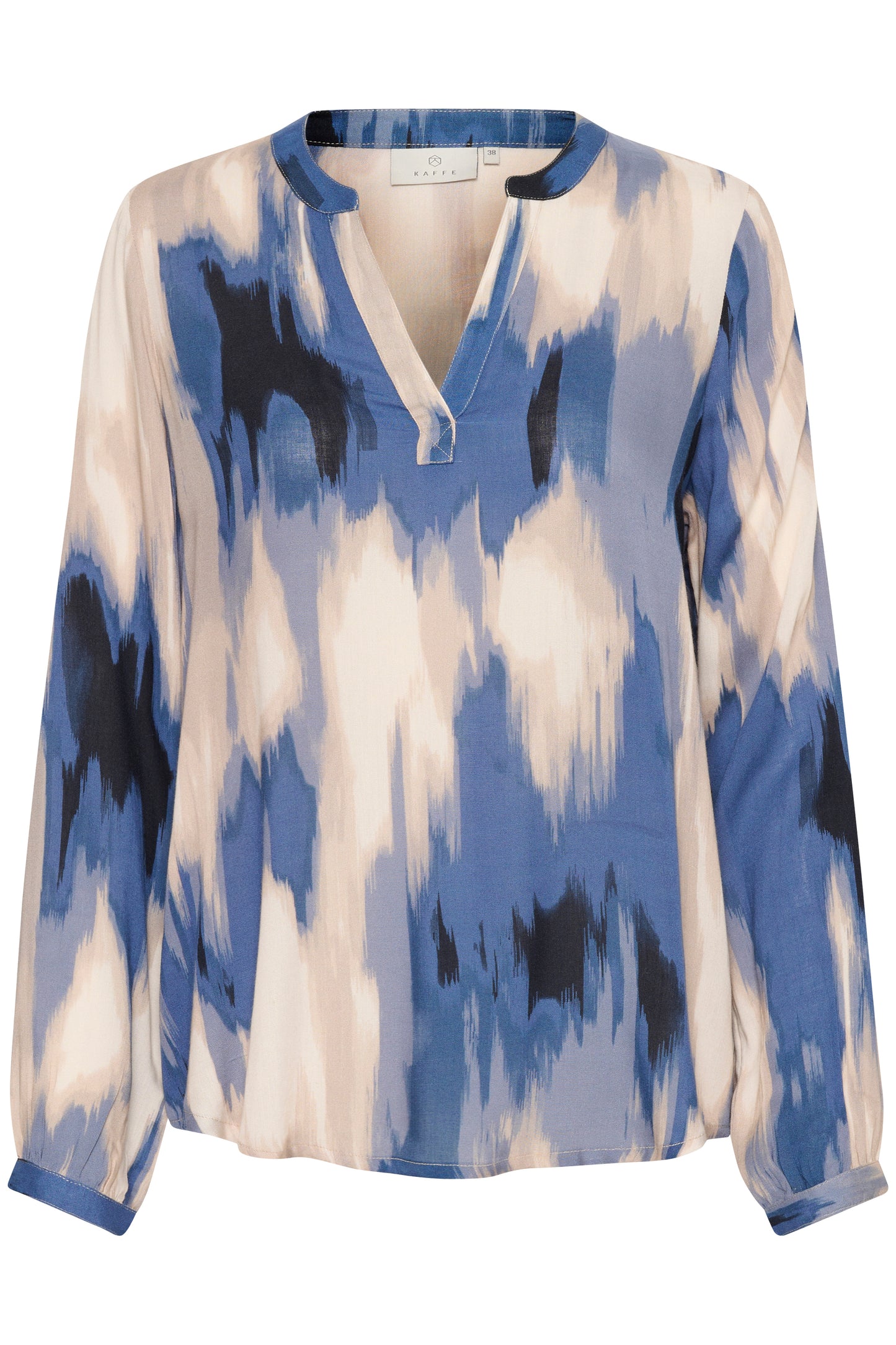 KA Beathe Blouse – Blue Abstract Print