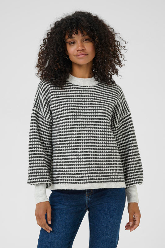 KA Ellery knit pullover - light grey melange
