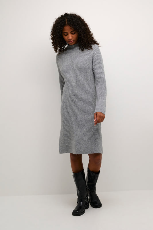 KA Rinya knit dress - grey melange