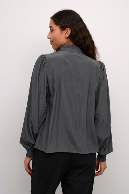 KA Dorit Blouse - Black Oyster - grå