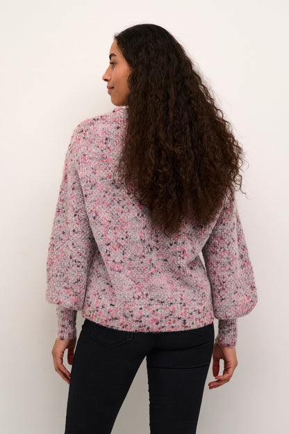 KA Giana knit pullover - grå/pink