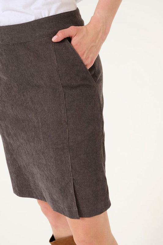 KA Vera Corduroy Skirt - major brown