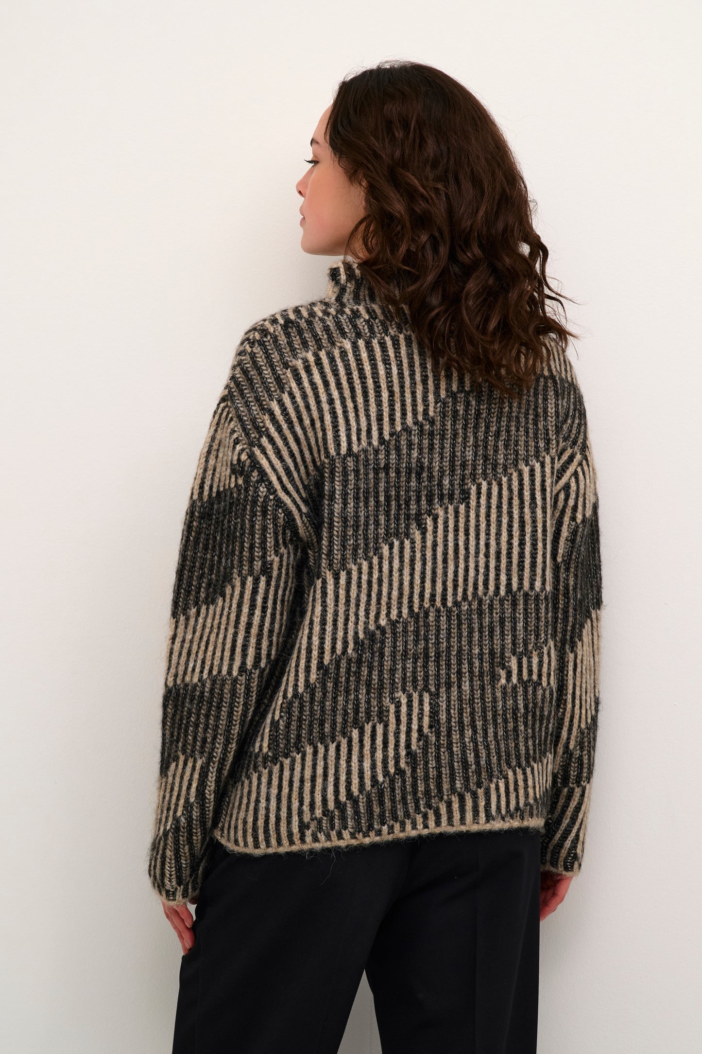 KA Rafi knit pullover - beige/sort