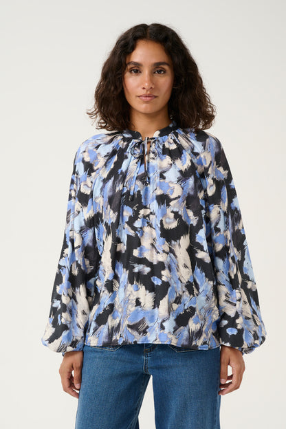 KA Victoria Blouse - black/blue