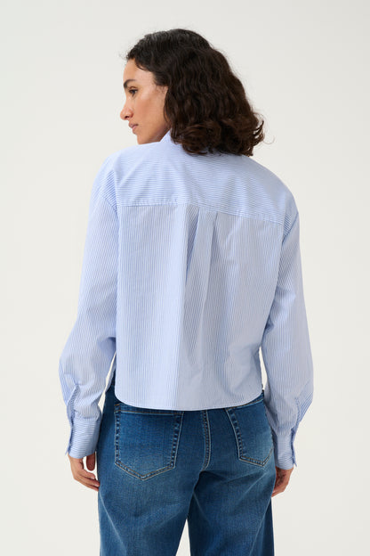 KA Sofie Shirt - white/blue stripe