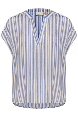 12/10-25 - OPRYDNING - SPAR 50-70% - KA Naja blouse - blå strib - 44