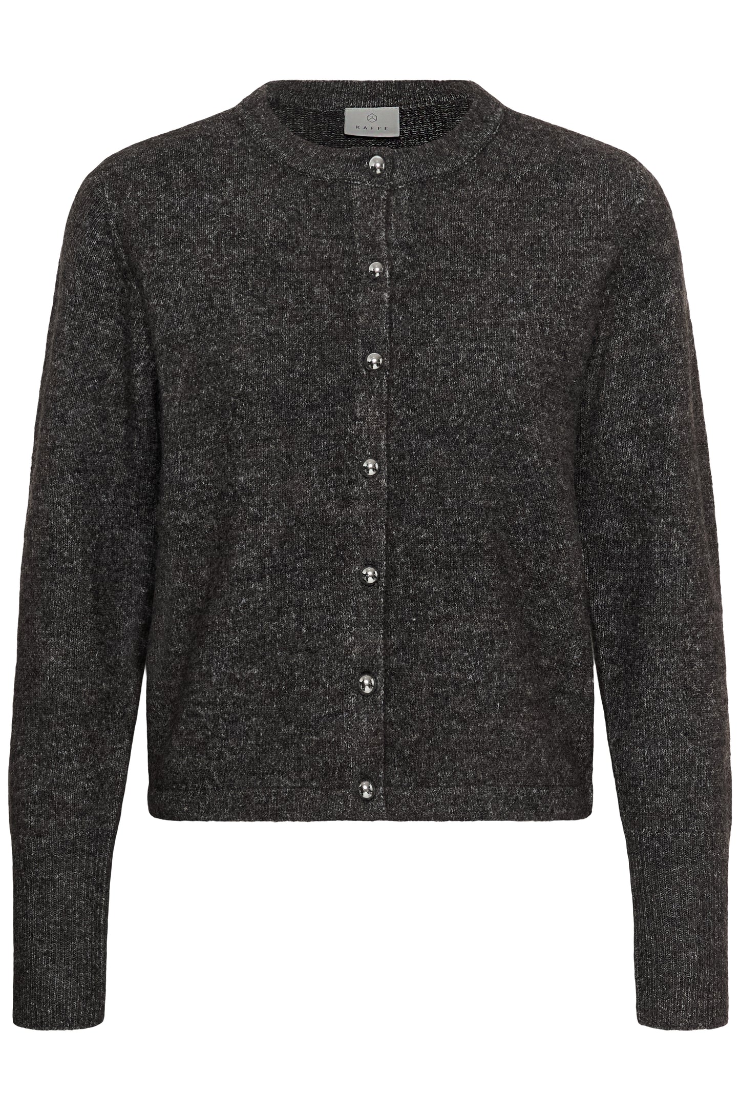 KA Niel Knit Cardigan - dark grey melange