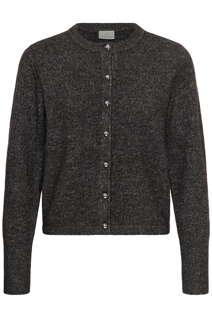 KA Niel Knit Cardigan - dark grey melange