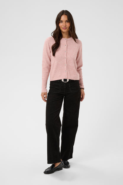 KA Niel Knit Cardigan - Pale Mauve melange rose