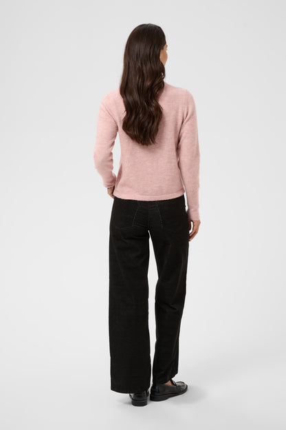 KA Niel Knit Cardigan - Pale Mauve melange rose
