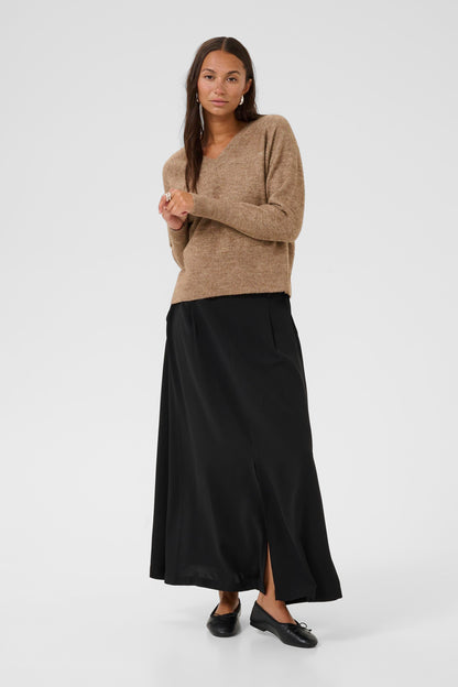 KA Niel v-neck Pullover - brun