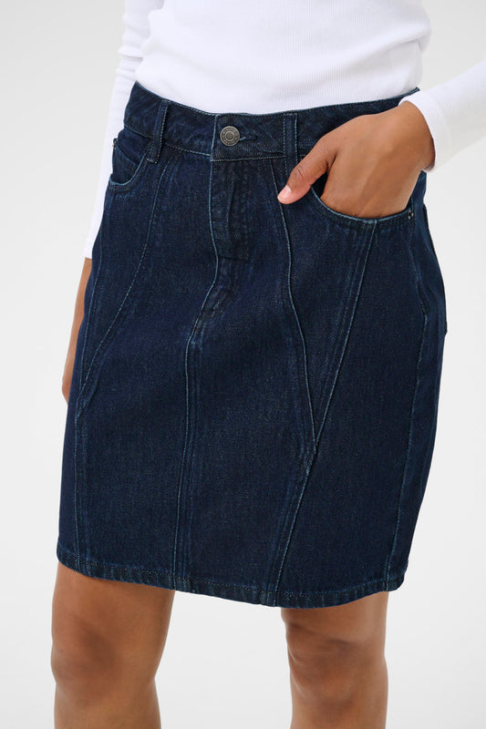 KA Elouise Denim Skirt - dark blue