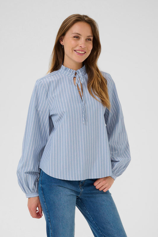 KA Milina Blouse - blue/white stripe