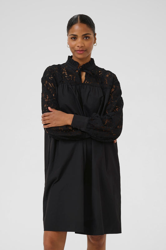 KA Cynthia Dress - sort m/blonder