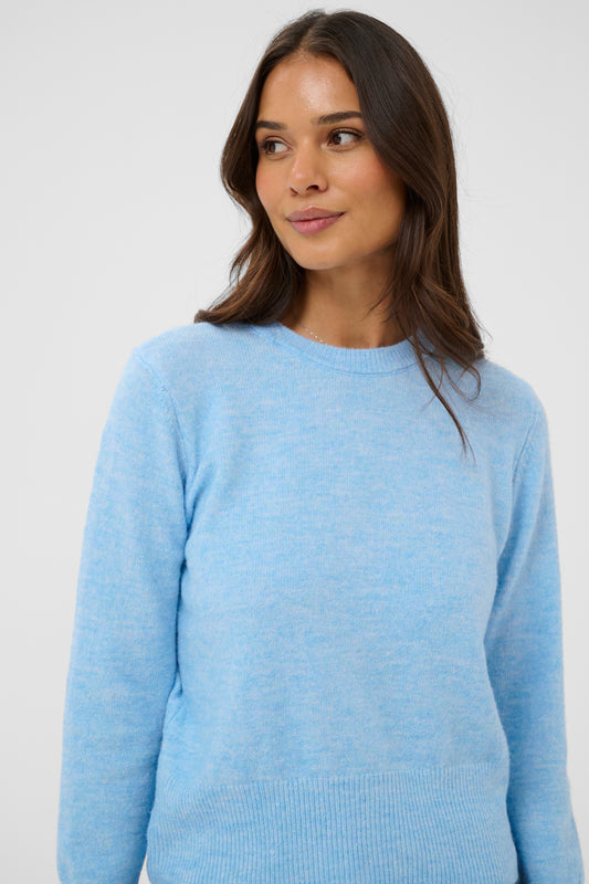 KA Niel Crew Neck Pullover - powder blue melange
