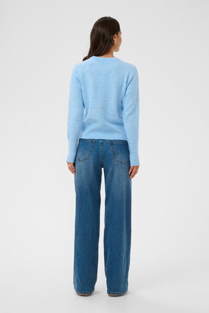 KA Niel Crew Neck Pullover - powder blue melange