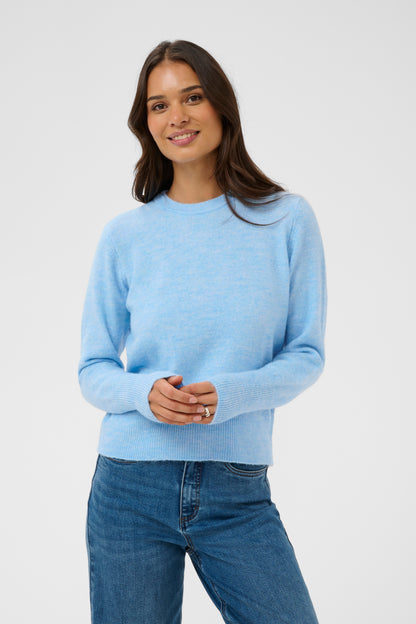 KA Niel Crew Neck Pullover - powder blue melange