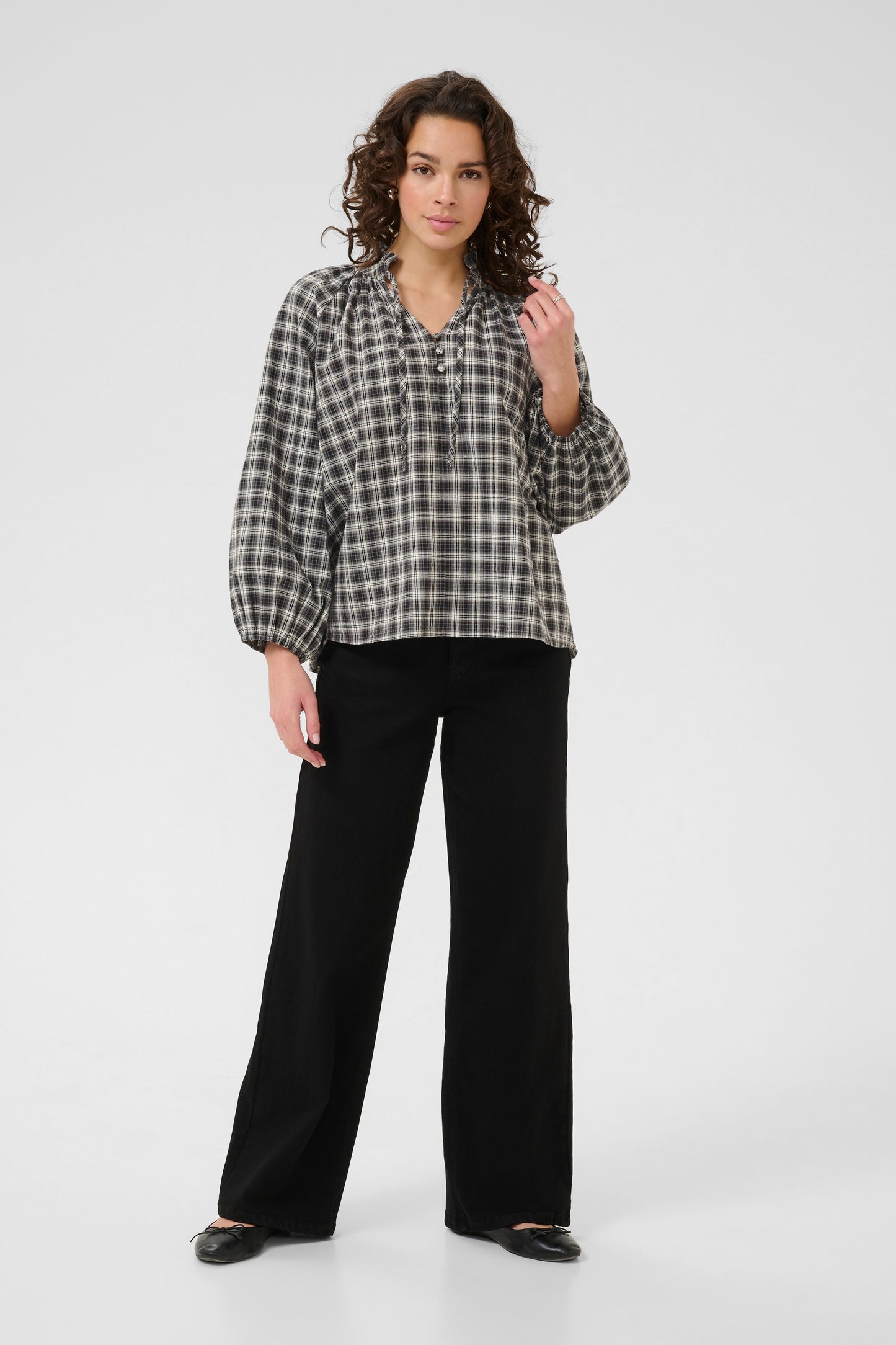 KA Elna Blouse - black/grey