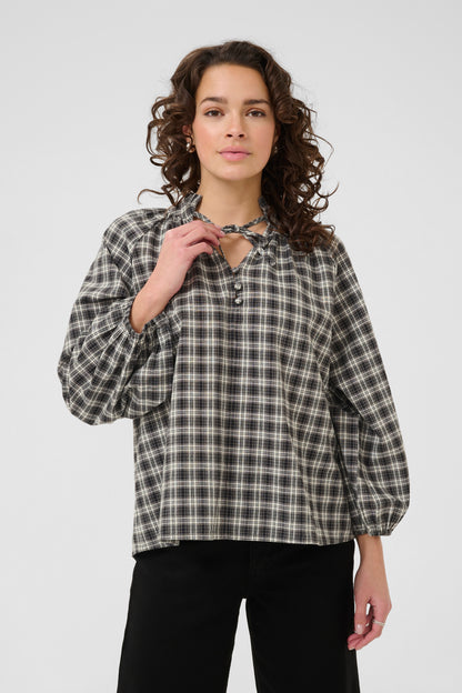 KA Elna Blouse - black/grey