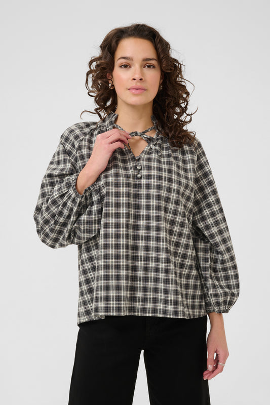 KA Elna Blouse - black/grey