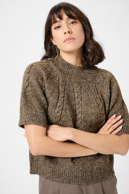 KA Cuba Pullover - Morel brown melange