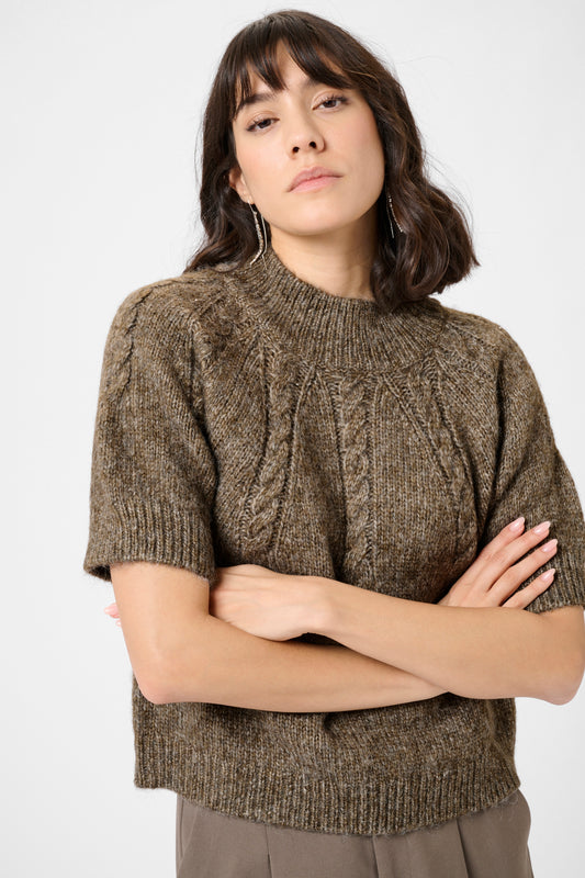 KA Cuba Pullover - Morel brown melange
