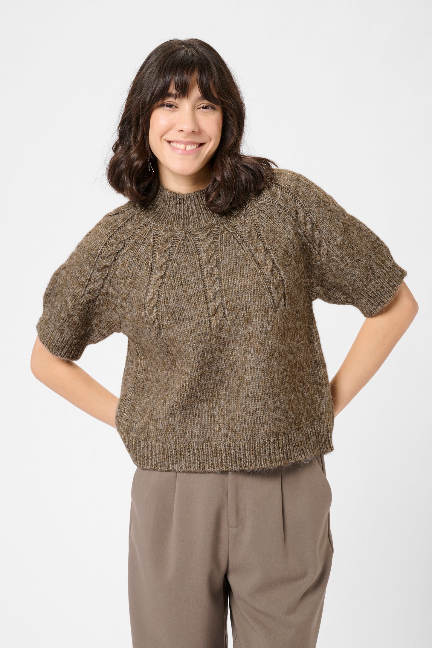 KA Cuba Pullover - Morel brown melange
