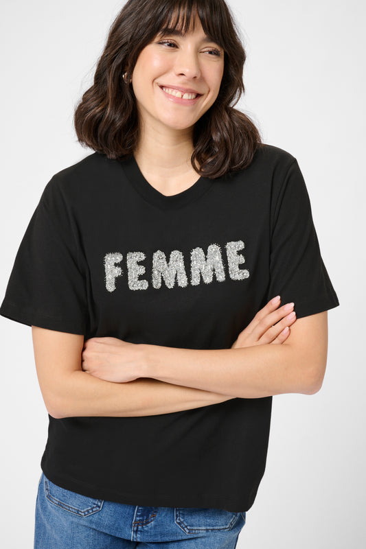 KA Arina T-shirt - sort m/sølv