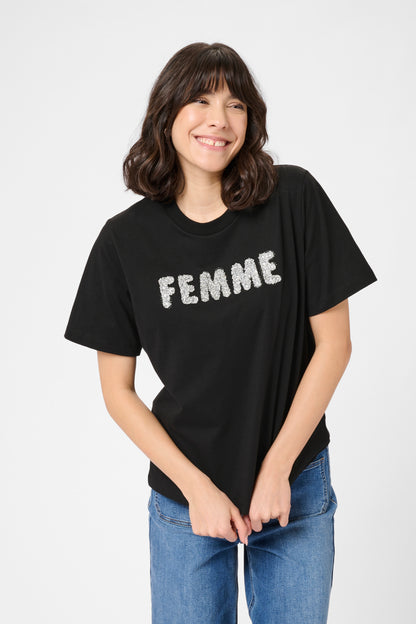 KA Arina T-shirt - sort m/sølv