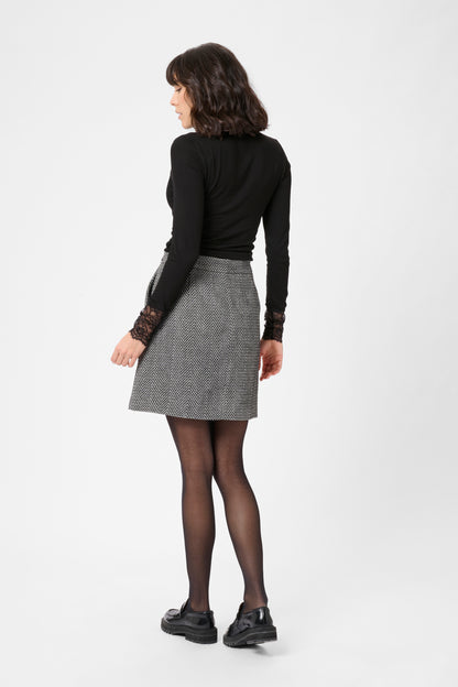 KA OMI Turtleneck T-shirt bluse - black
