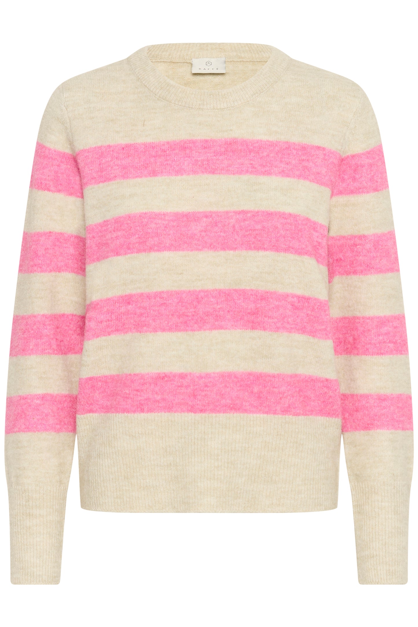 KA Niel Striped Pullover - beige/lyserød strib