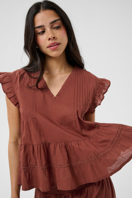 KA Valerie Top - henna farvet
