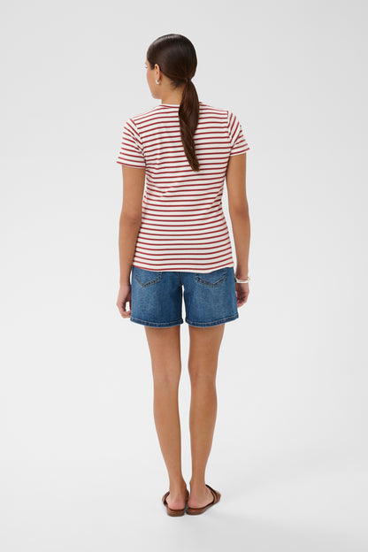 KA Liddy Flower T-shirt - chalk/henna