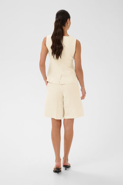 KA Annetta waist hør coat - beige