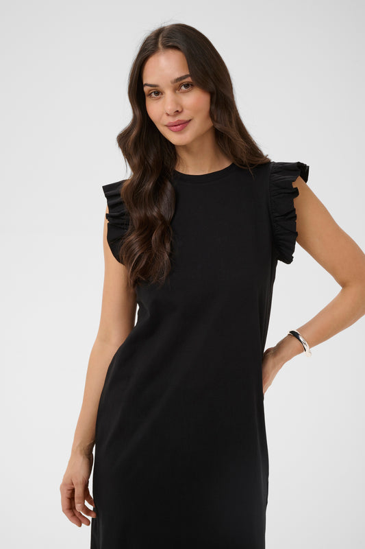 KA Celina Flounce Dress - black